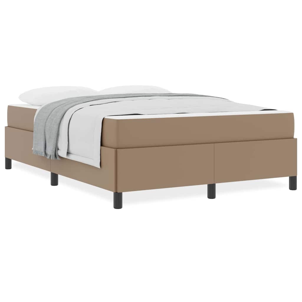 Bedframe met matras Cappuccino 140 x 200 cm Kunstleer