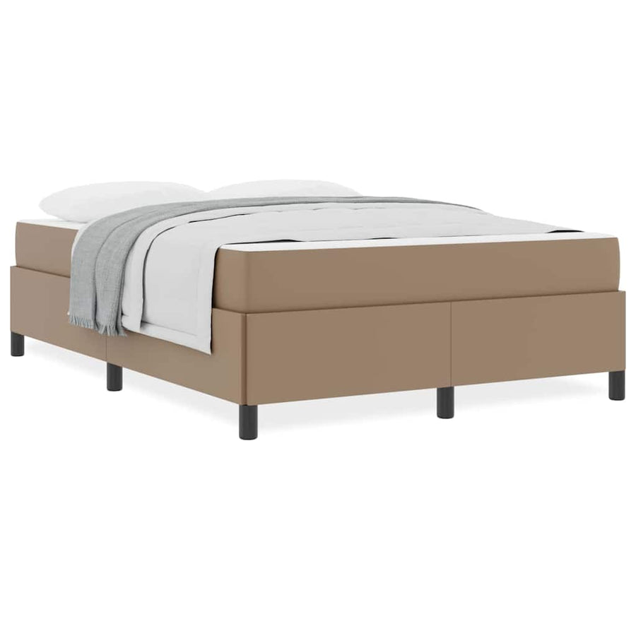 Bedframe met matras Cappuccino 140 x 200 cm Kunstleer
