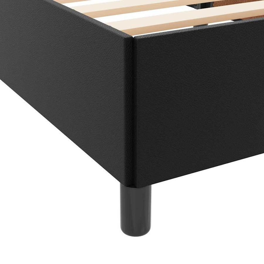 Bedframe met matras Zwart 160 x 200 cm Kunstleer