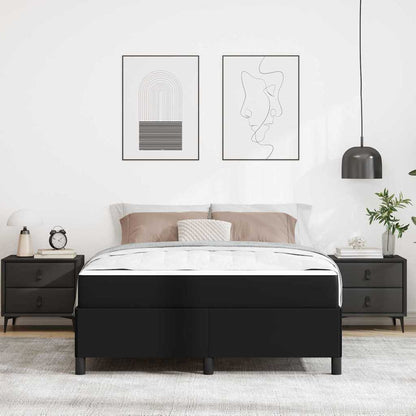 Bedframe met matras Zwart 160 x 200 cm Kunstleer