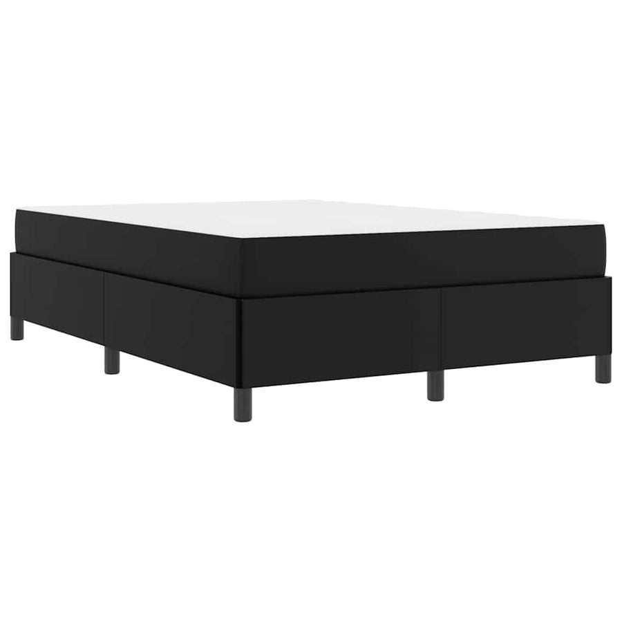 Bedframe met matras Zwart 160 x 200 cm Kunstleer
