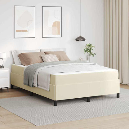 Bedframe met matras Crème 160 x 200 cm Stof