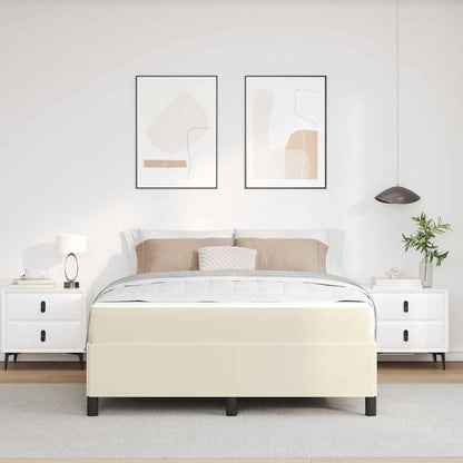 Bedframe met matras Crème 160 x 200 cm Stof
