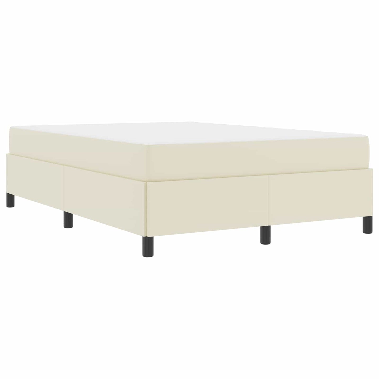 Bedframe met matras Crème 160 x 200 cm Stof