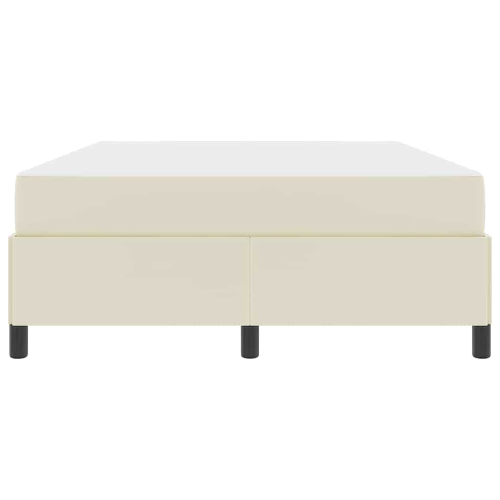 Bedframe met matras Crème 160 x 200 cm Stof