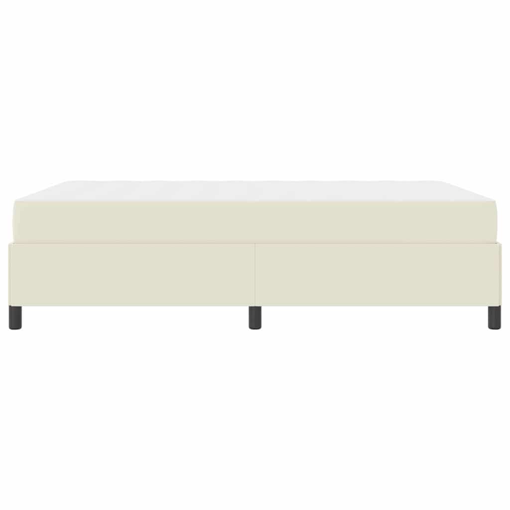 Bedframe met matras Crème 160 x 200 cm Stof