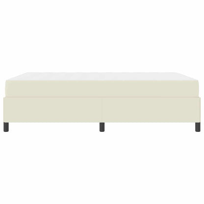 Bedframe met matras Crème 160 x 200 cm Stof