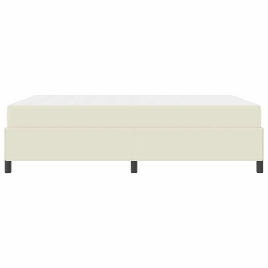 Bedframe met matras Crème 160 x 200 cm Stof