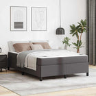 Fabric Bed Frame with Mattress Grey 160 x 200 cm