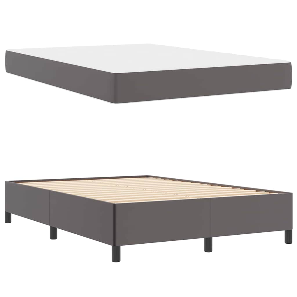 Bedframe met matras Grijs 160 x 200 cm Stof