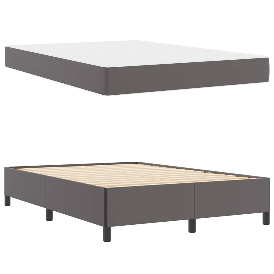 Bedframe met matras Grijs 160 x 200 cm Stof