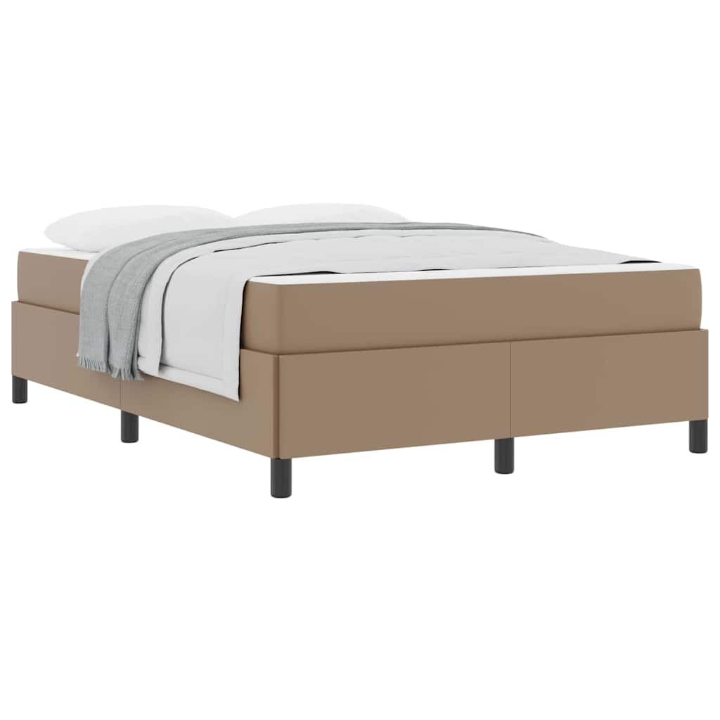 Bedframe met matras Cappuccino 160 x 200 cm Kunstleer