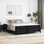 Bed Frame with Mattress Black 180 x 200 cm Fabric