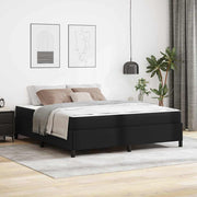 Bedframe met matras 180x200 cm zwart kunstleer