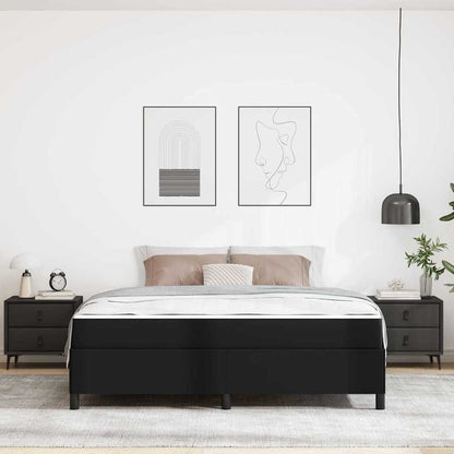 Bedframe met matras Zwart 180 x 200 cm Kunstleer