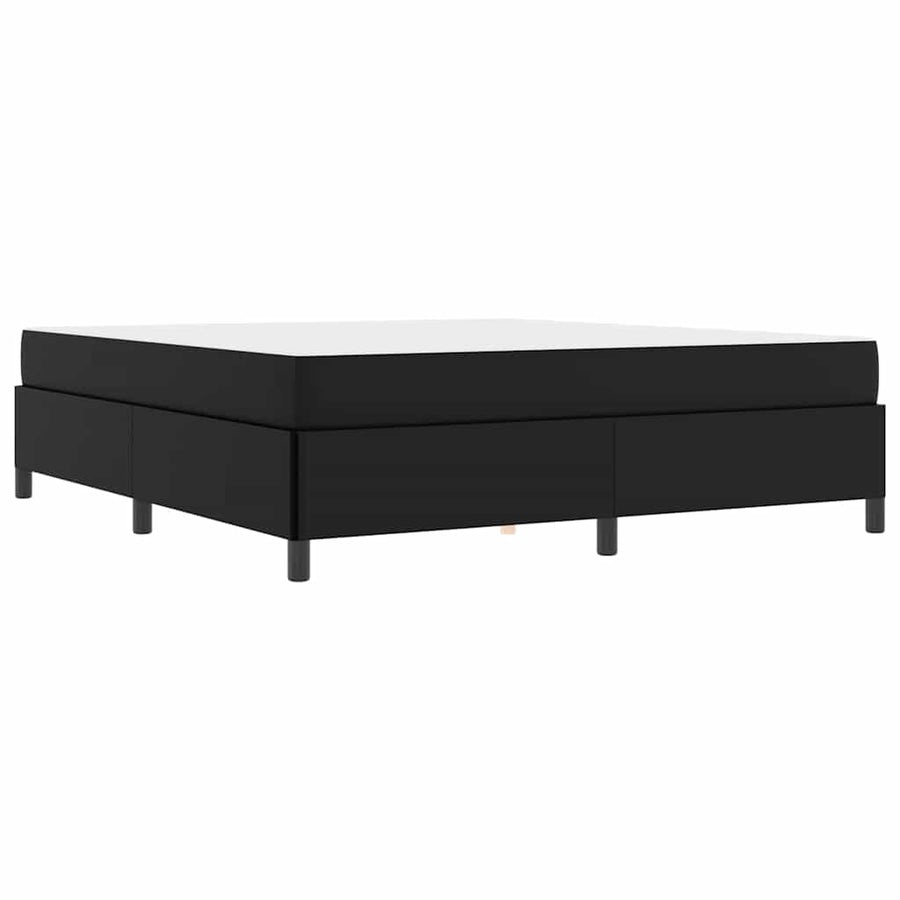Bedframe met matras Zwart 180 x 200 cm Kunstleer