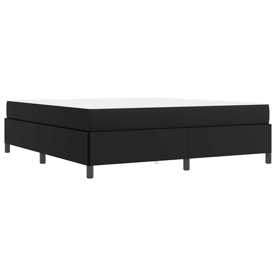 Bedframe met matras Zwart 180 x 200 cm Kunstleer