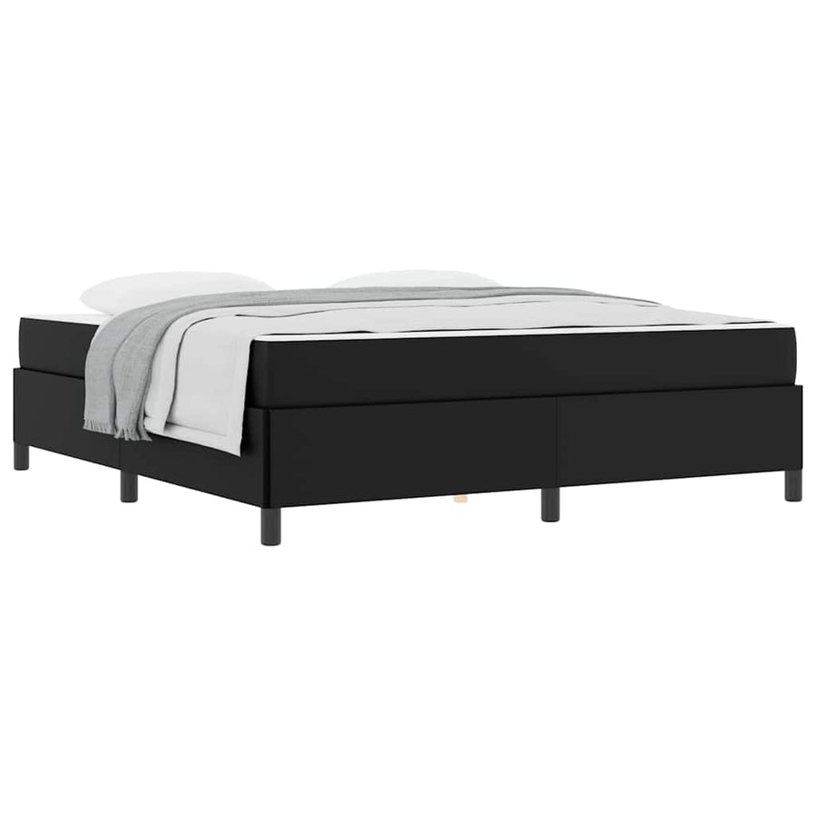 Bedframe met matras Zwart 180 x 200 cm Kunstleer