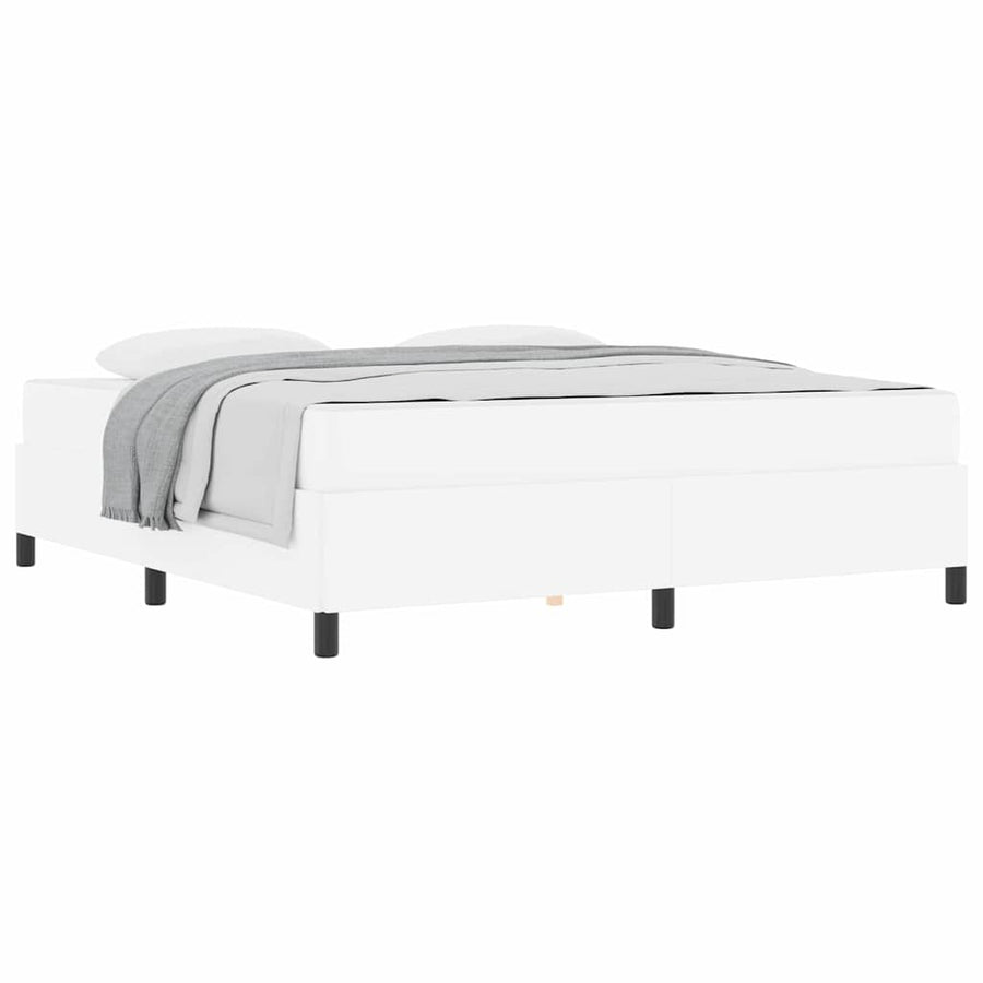 Bedframe met matras Wit 180 x 200 cm Kunstleer