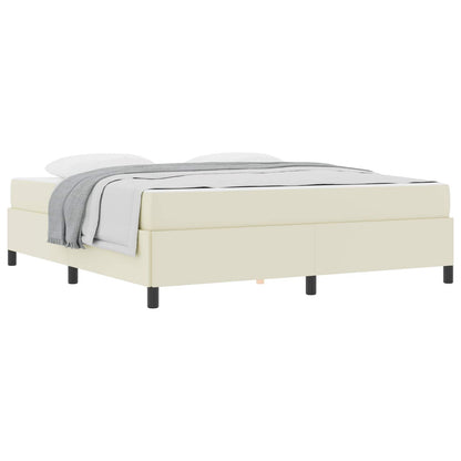 Bedframe met matras Crème 180 x 200 cm Stof