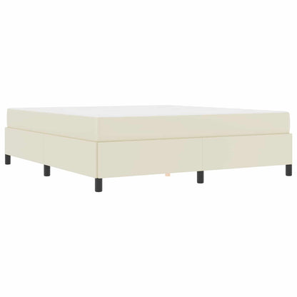 Bedframe met matras Crème 180 x 200 cm Stof