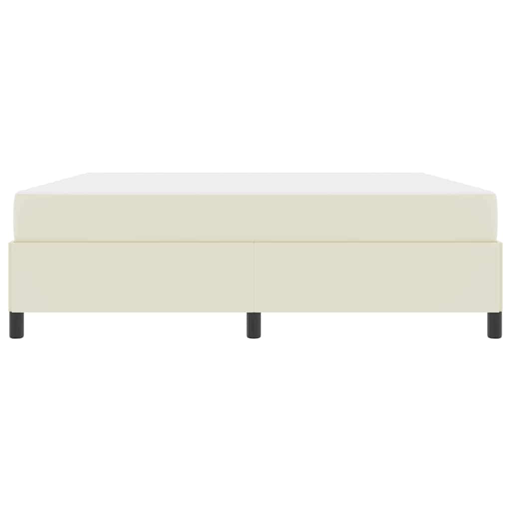 Bedframe met matras Crème 180 x 200 cm Stof