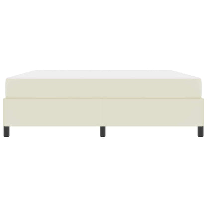 Bedframe met matras Crème 180 x 200 cm Stof