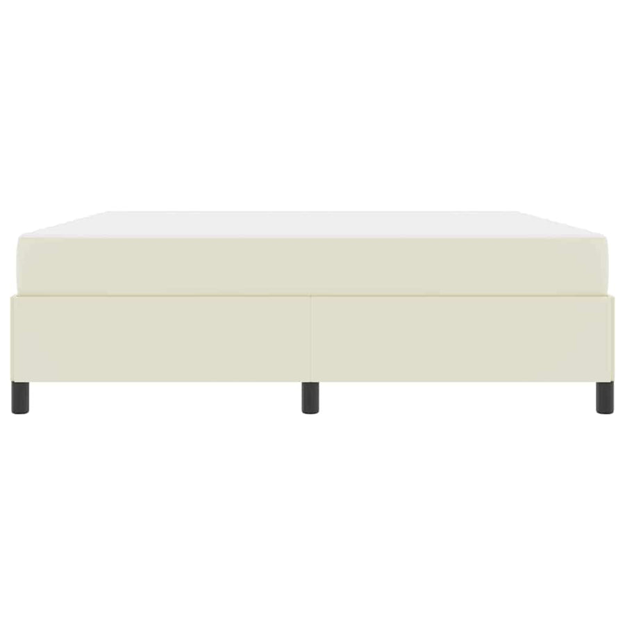 Bedframe met matras Crème 180 x 200 cm Stof