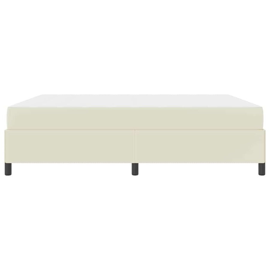 Bedframe met matras Crème 180 x 200 cm Stof