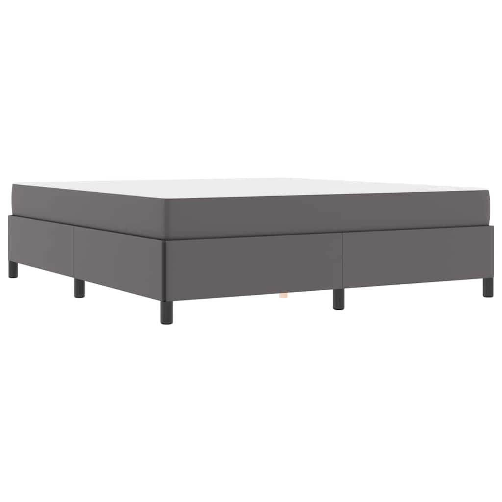 Bedframe met matras Grijs 180 x 200 cm Kunstleer