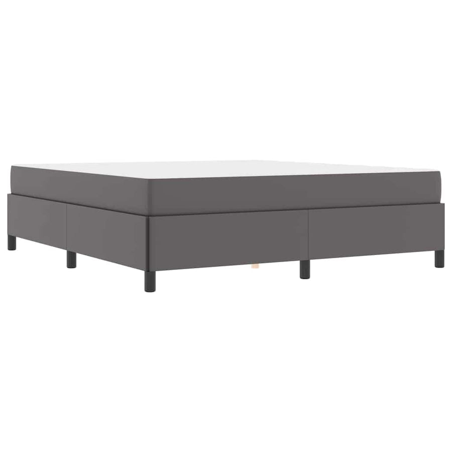 Bedframe met matras Grijs 180 x 200 cm Kunstleer