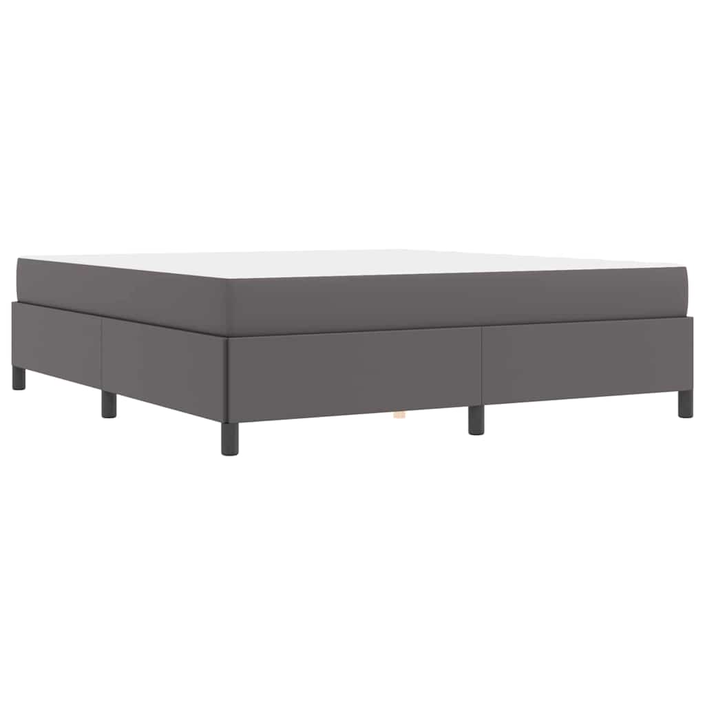 Bedframe met matras Grijs 180 x 200 cm Kunstleer