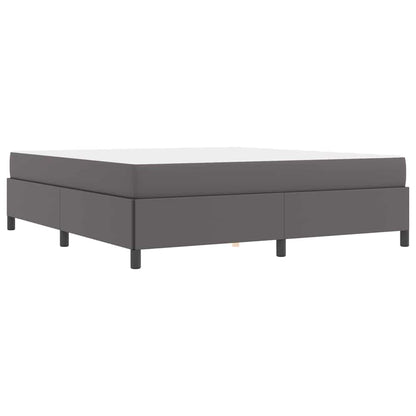 Bedframe met matras Grijs 180 x 200 cm Kunstleer
