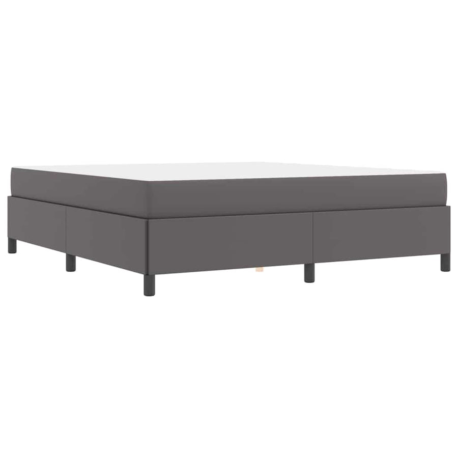 Bedframe met matras Grijs 180 x 200 cm Kunstleer