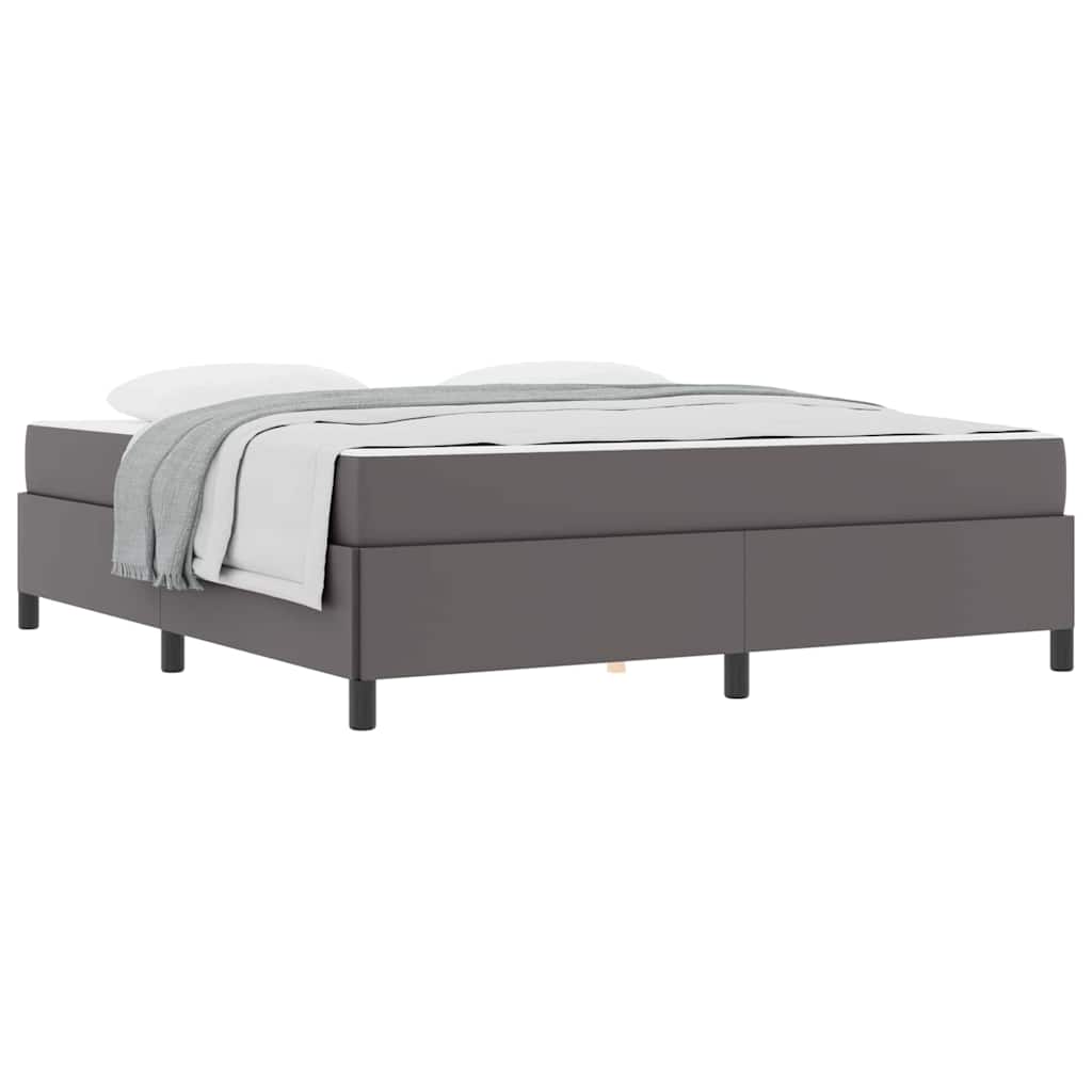 Bedframe met matras Grijs 180 x 200 cm Kunstleer