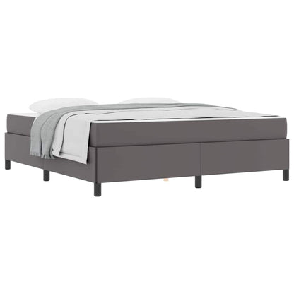 Bedframe met matras Grijs 180 x 200 cm Kunstleer