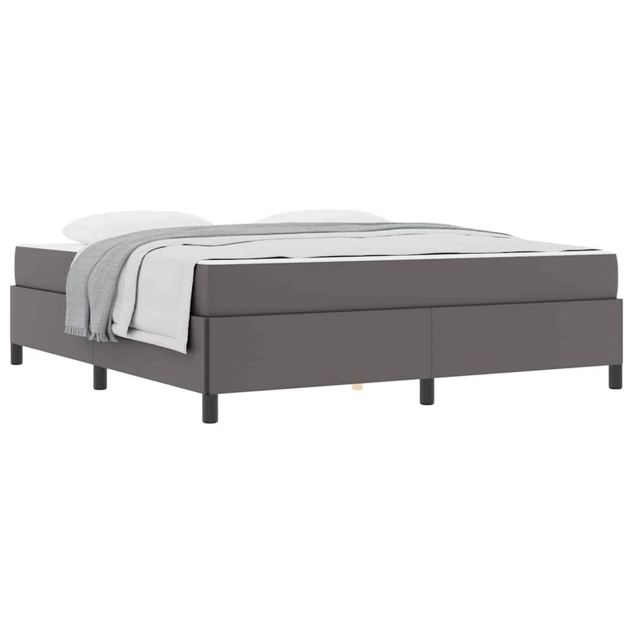 Bedframe met matras Grijs 180 x 200 cm Kunstleer