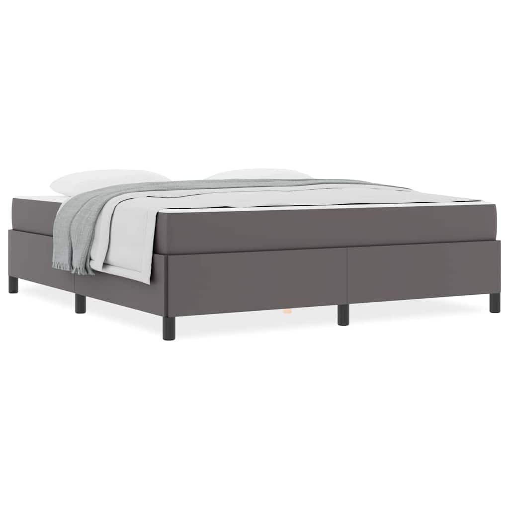 Bedframe met matras Grijs 180 x 200 cm Kunstleer