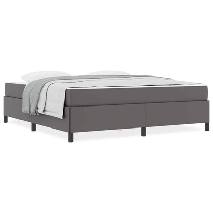 Bedframe met matras Grijs 180 x 200 cm Kunstleer