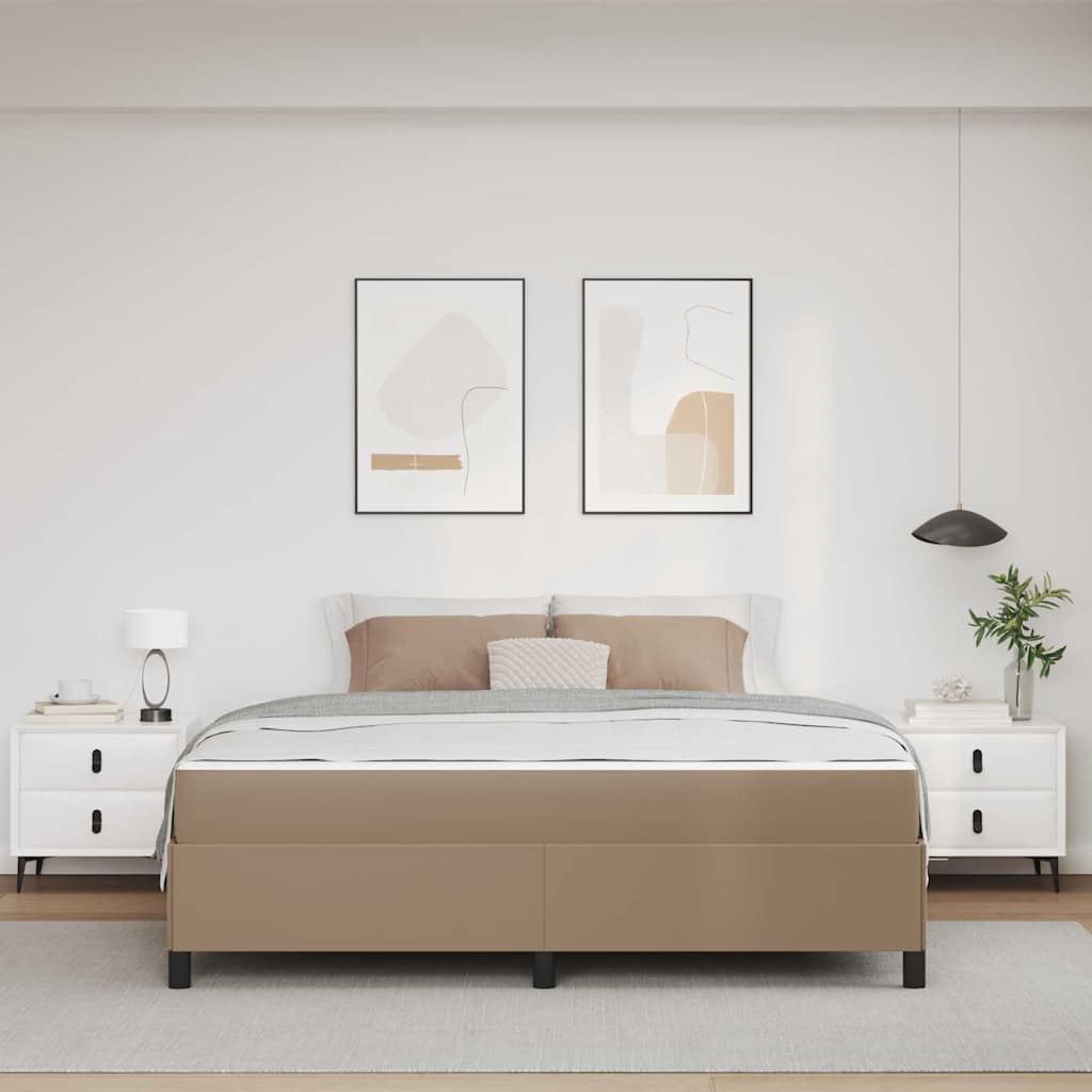 Bedframe met matras Cappuccino 180 x 200 cm Stof