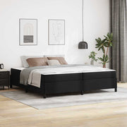 Bedframe met matras 200x200 cm zwart kunstleer