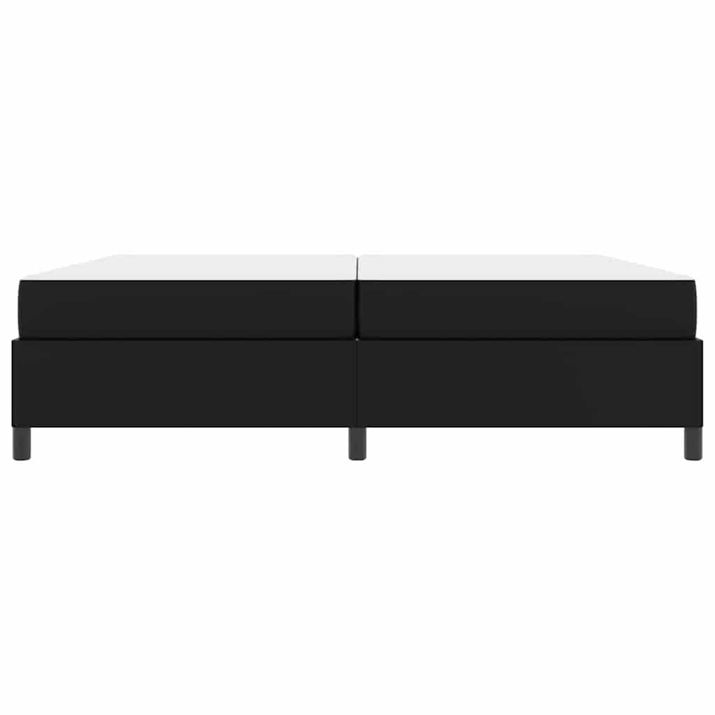 Bedframe met matras Zwart 200 x 200 cm Kunstleer