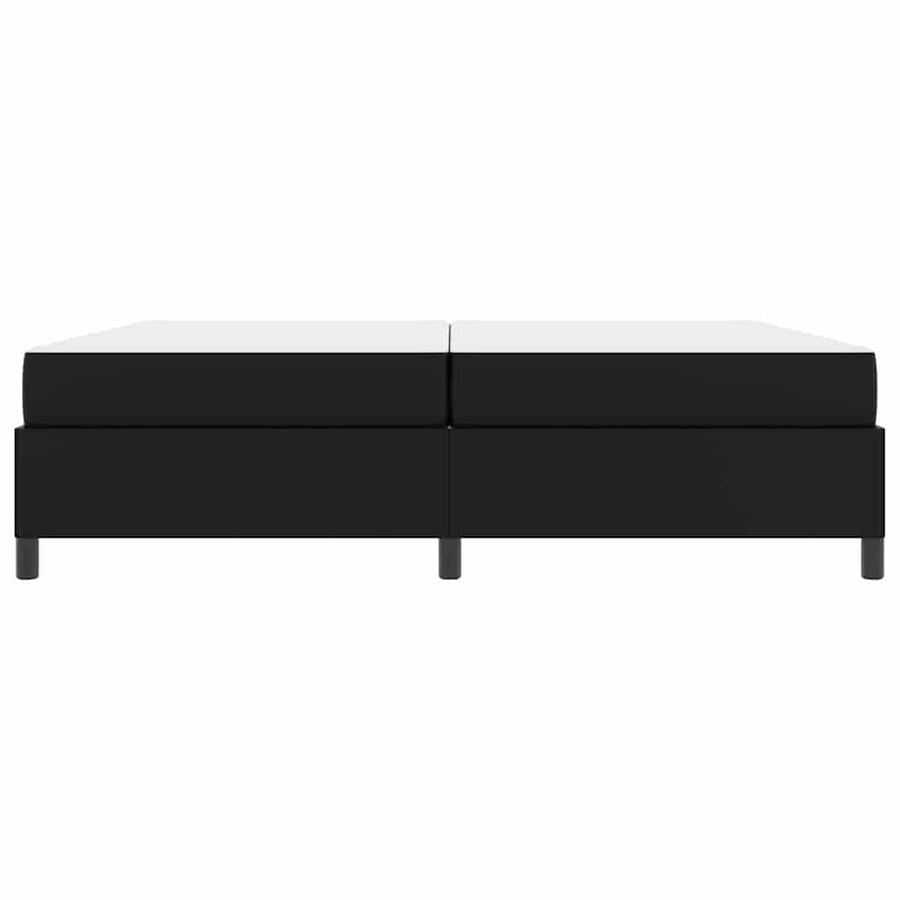 Bedframe met matras Zwart 200 x 200 cm Kunstleer