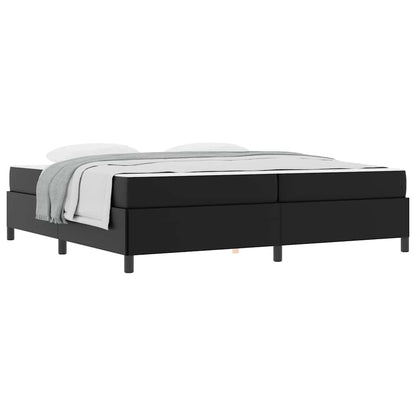 Bedframe met matras Zwart 200 x 200 cm Kunstleer