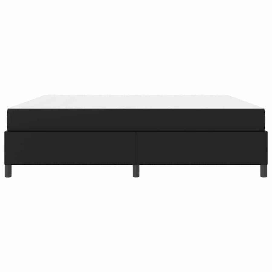 Bedframe met matras Zwart 200 x 200 cm Kunstleer