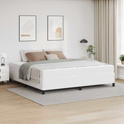 Bedframe met matras 200x200 cm wit kunstleer