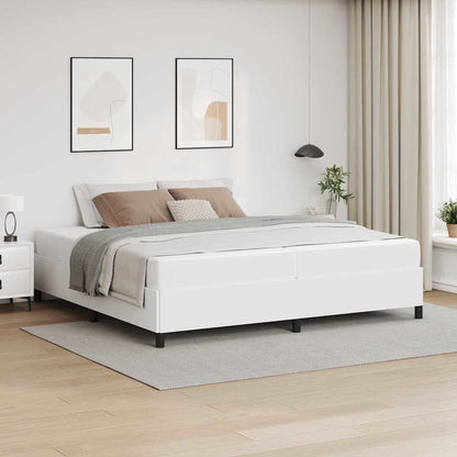 Bedframe met matras Wit 200 x 200 cm Kunstleer