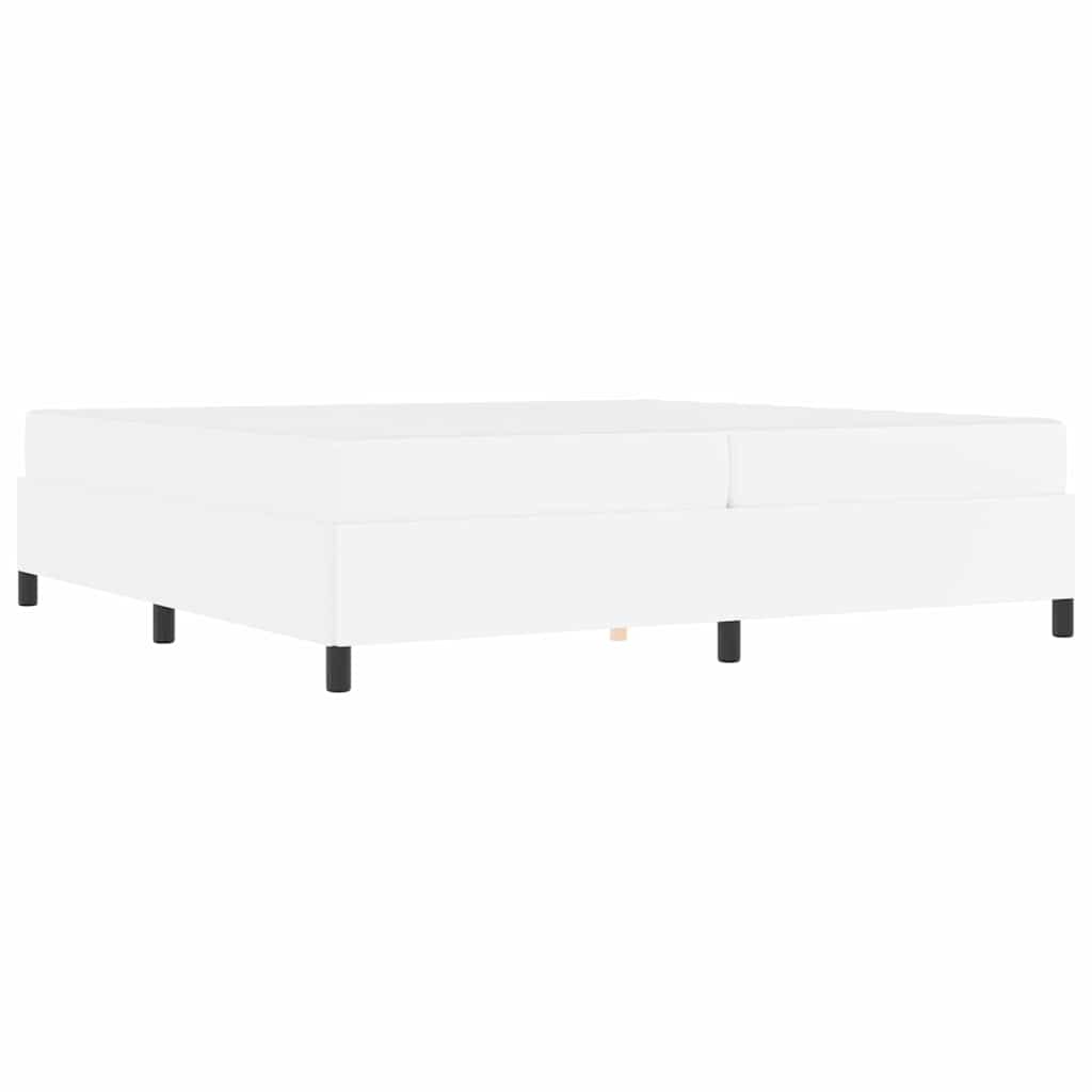 Bedframe met matras Wit 200 x 200 cm Kunstleer