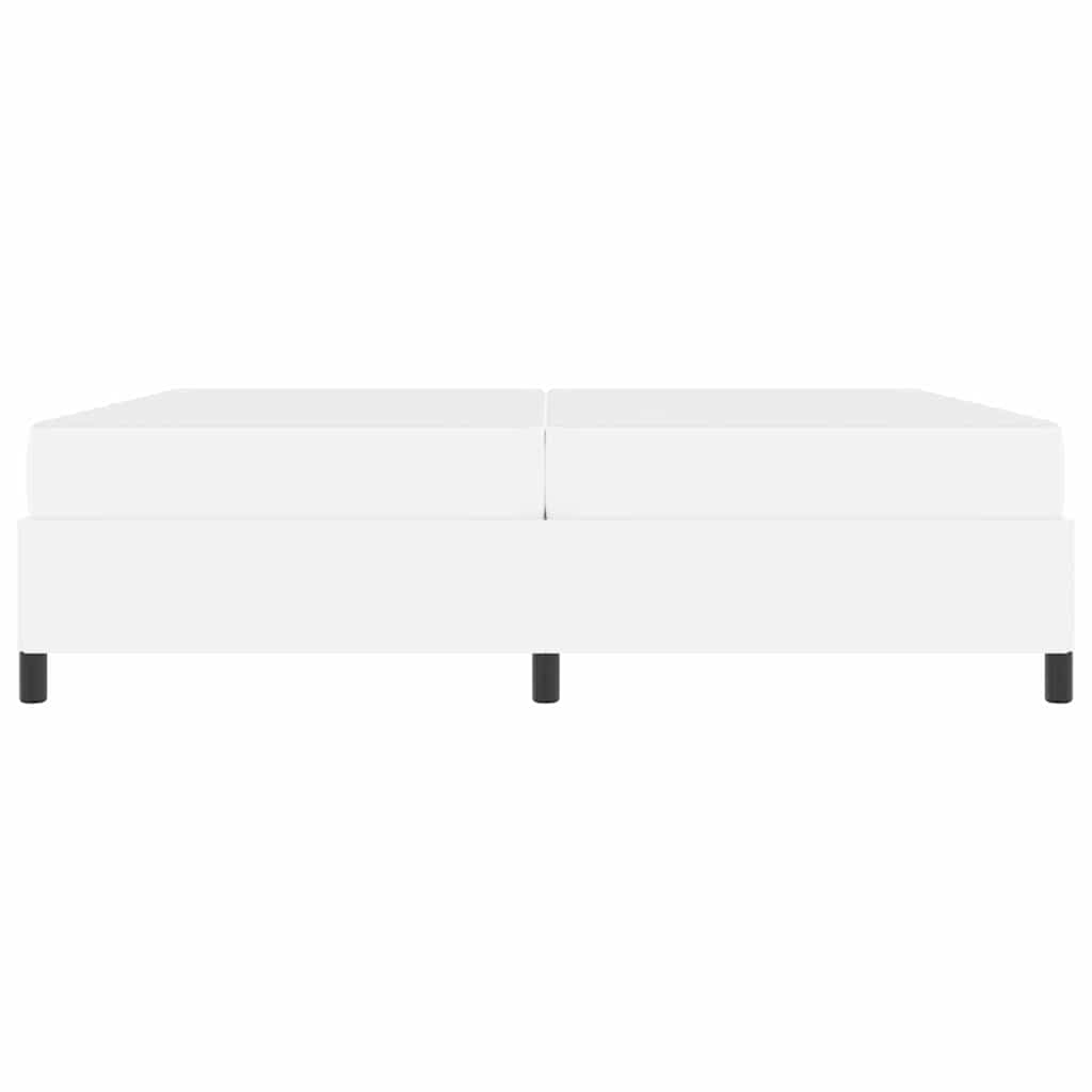 Bedframe met matras Wit 200 x 200 cm Kunstleer