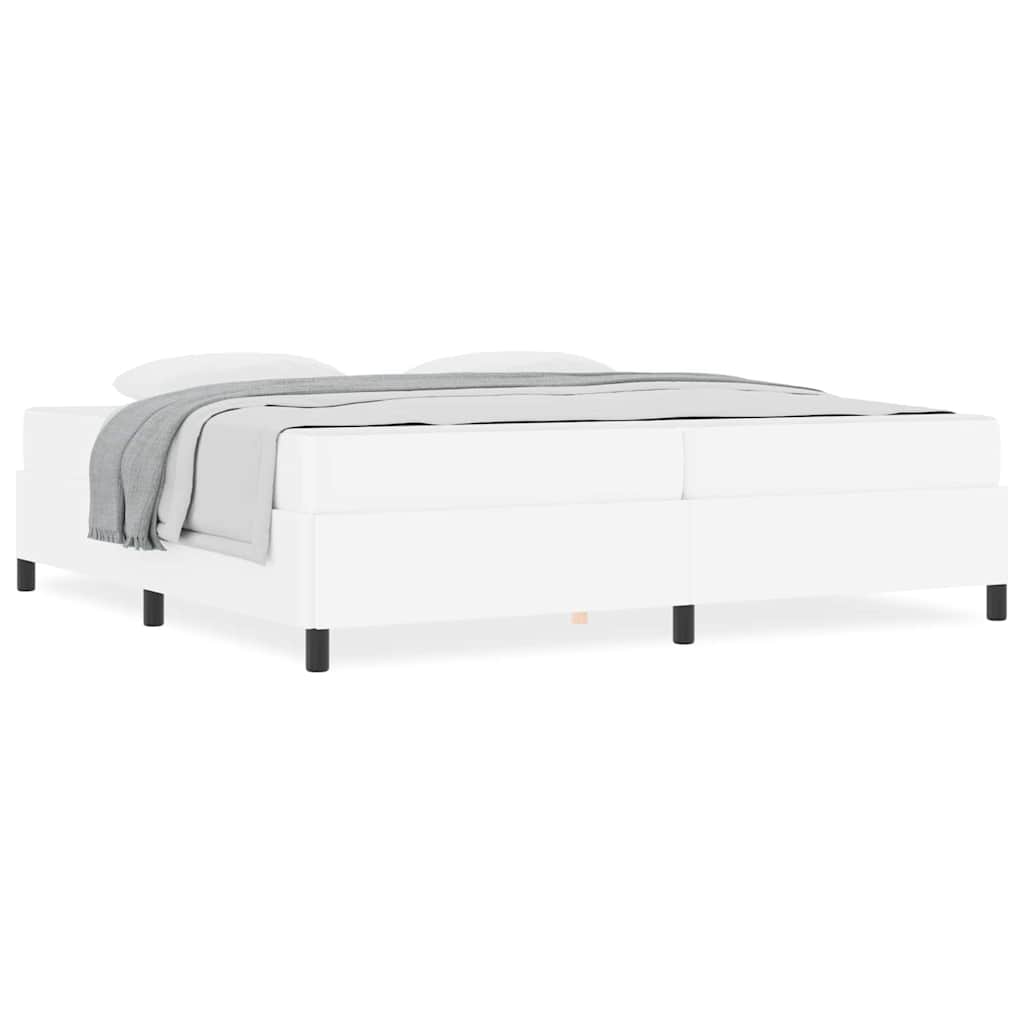 Bedframe met matras Wit 200 x 200 cm Kunstleer